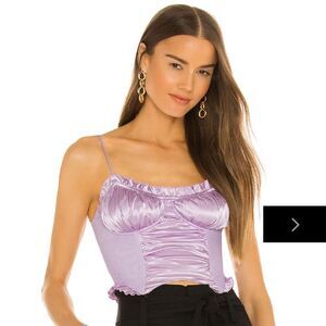 Superdown Rilee Crop Top Purple Size XS